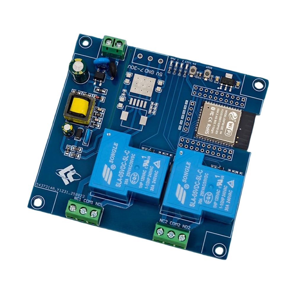 Esp32 Uart Module - โมดูลรีเลย์ ESP32 แบบสองช่องสัญญาณ 30A รองรับการควบคุมระยะไกลผ่านบลูทูธและไวไฟ บอร์ดพัฒนา
