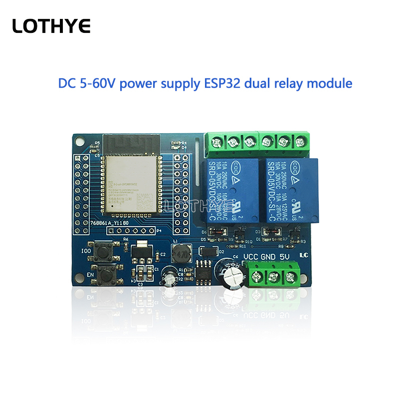 Esp32 Wifi Bluetooth Module - โมดูลรีเลย์ ESP32 แบบสองช่องสัญญาณ พร้อม Wifi และ