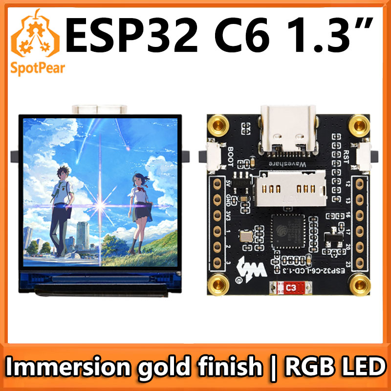 Espressif Esp32 - บอร์ดพัฒนา ESP32-C6 พร้อมจอ LCD ขนาด 1.3