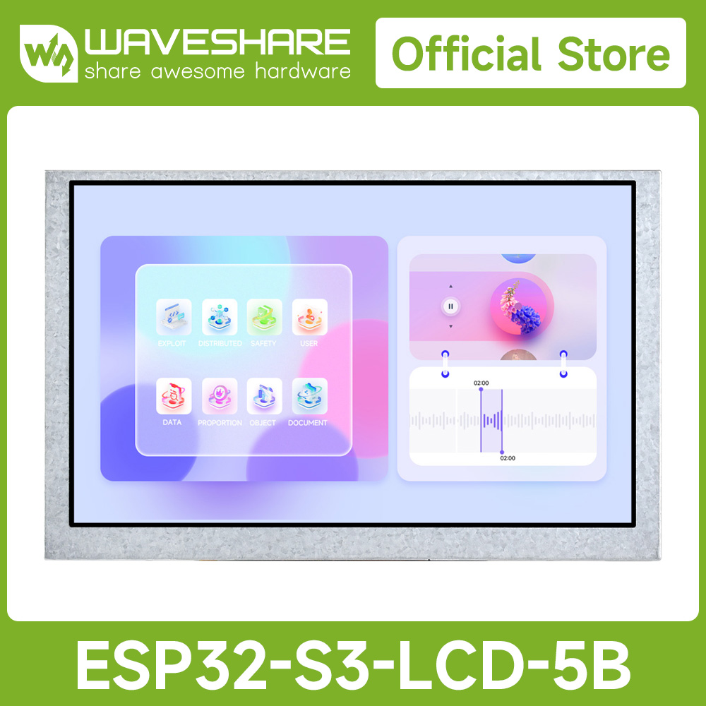 Esp32 Development Board - บอร์ดพัฒนาหน้าจอสัมผัสแบบคาปาซิทีฟขนาด 5 นิ้ว Waveshare ESP32-S3, โปรเซสเซอร์แบบดูอัลคอร์