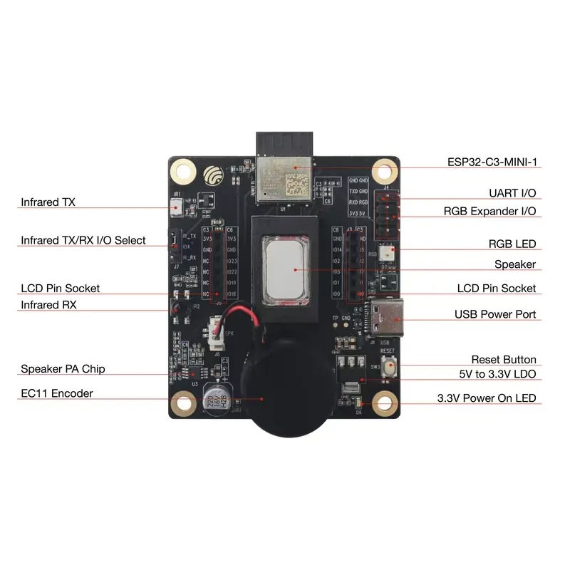 Esp32 Development Board - บอร์ดพัฒนา ESP32-C3-LCDkit หน้าจอ LCD SPI ขนาด