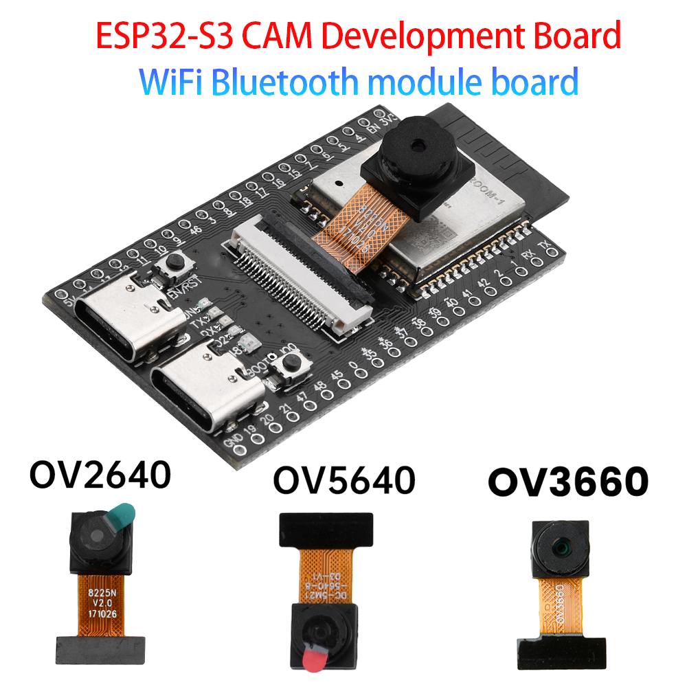 Esp32 Devkit - ESP32-S3-N16R8 ไวไฟบลูทูธบอร์ดพัฒนา ESP32-S3-CAM โมดูล Dual Type-C