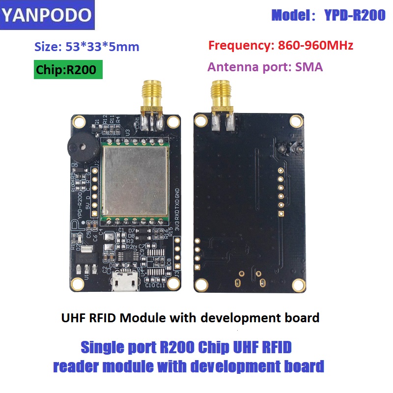 Esp32 Uart Module - R200 ชิป UHF RFID รีดเดอร์ โมดูลบอร์ดพร้อมเสาอากาศ