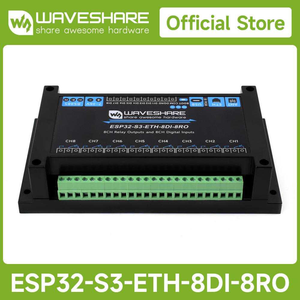 Waveshare อุตสาหกรรม 8-Channel - Esp32 S3 บทวิจารณ์และราคา