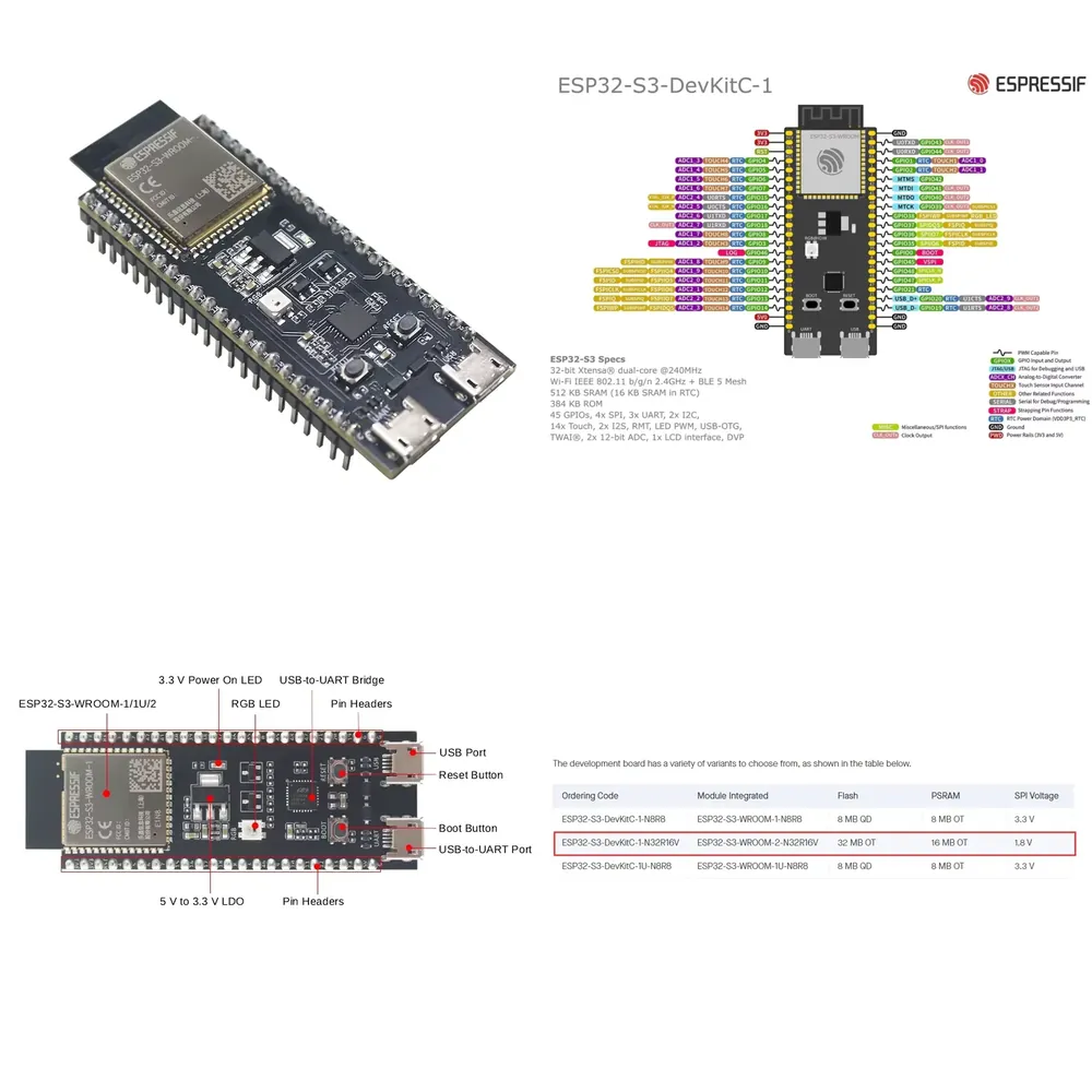 บอร์ดพัฒนา Espressif ESP32-S3- - Esp32 Development Board บทวิจารณ์และราคา